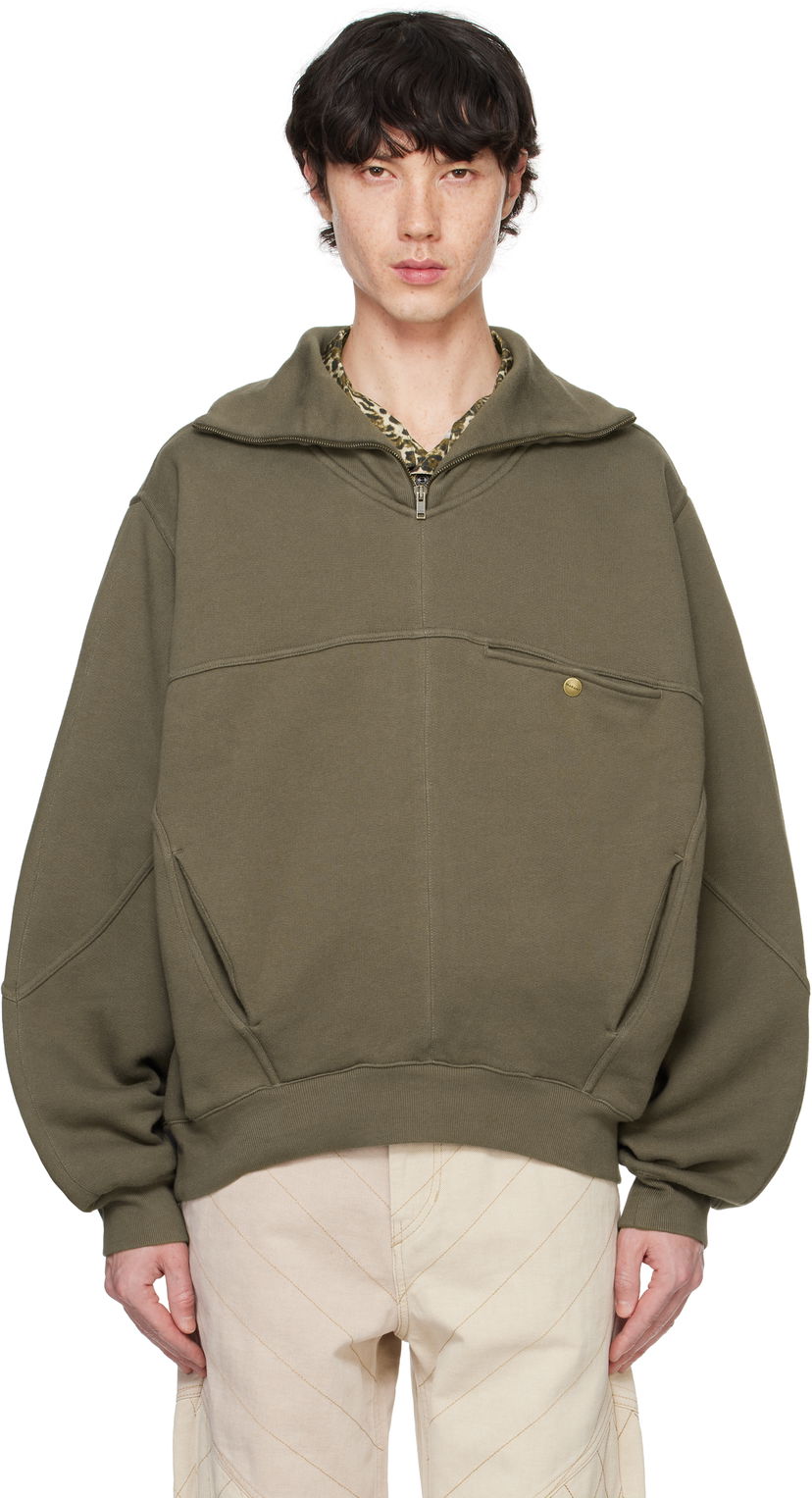 Villapaita ISABEL MARANT Isabel Marant Wilfrid Half-Zip Sweatshirt Vihreä | SW0139HA-B4M01H