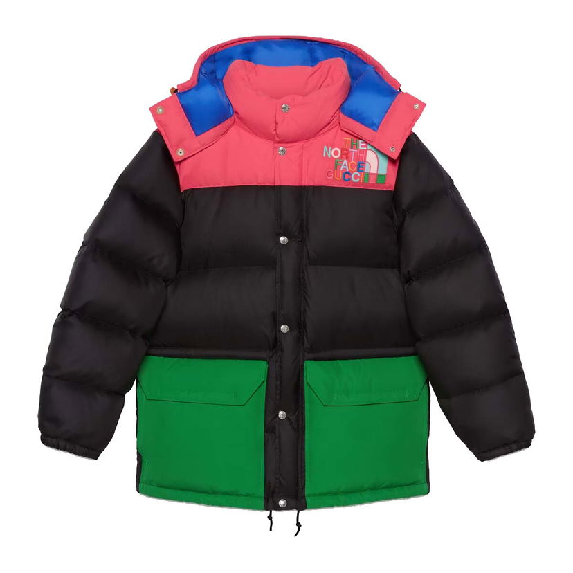 Puffer takki Gucci The North Face x Down Jacket Black/Multicolor Monivärinen | 672444 XAAEO 1171