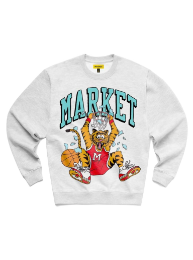 Huppari MARKET Dunking Cat Crewneck Sweatshirt Harmaa | 396000076/0016
