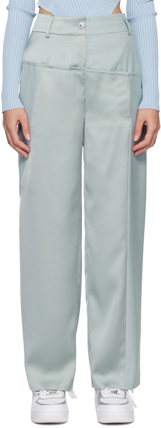 Housut Feng Chen Wang Feng Chen Wang Paneled Trousers Sininen | FWS15TR14