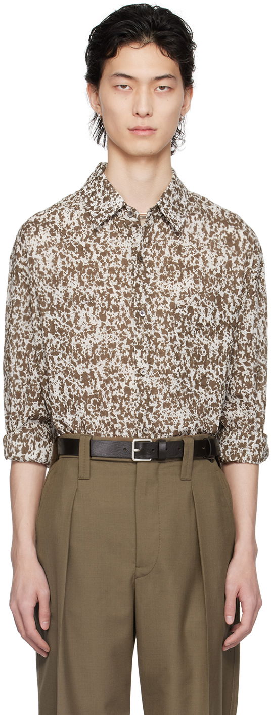 Paita LEMAIRE Regular Print Shirt Valkoinen | SH1095 LF1242