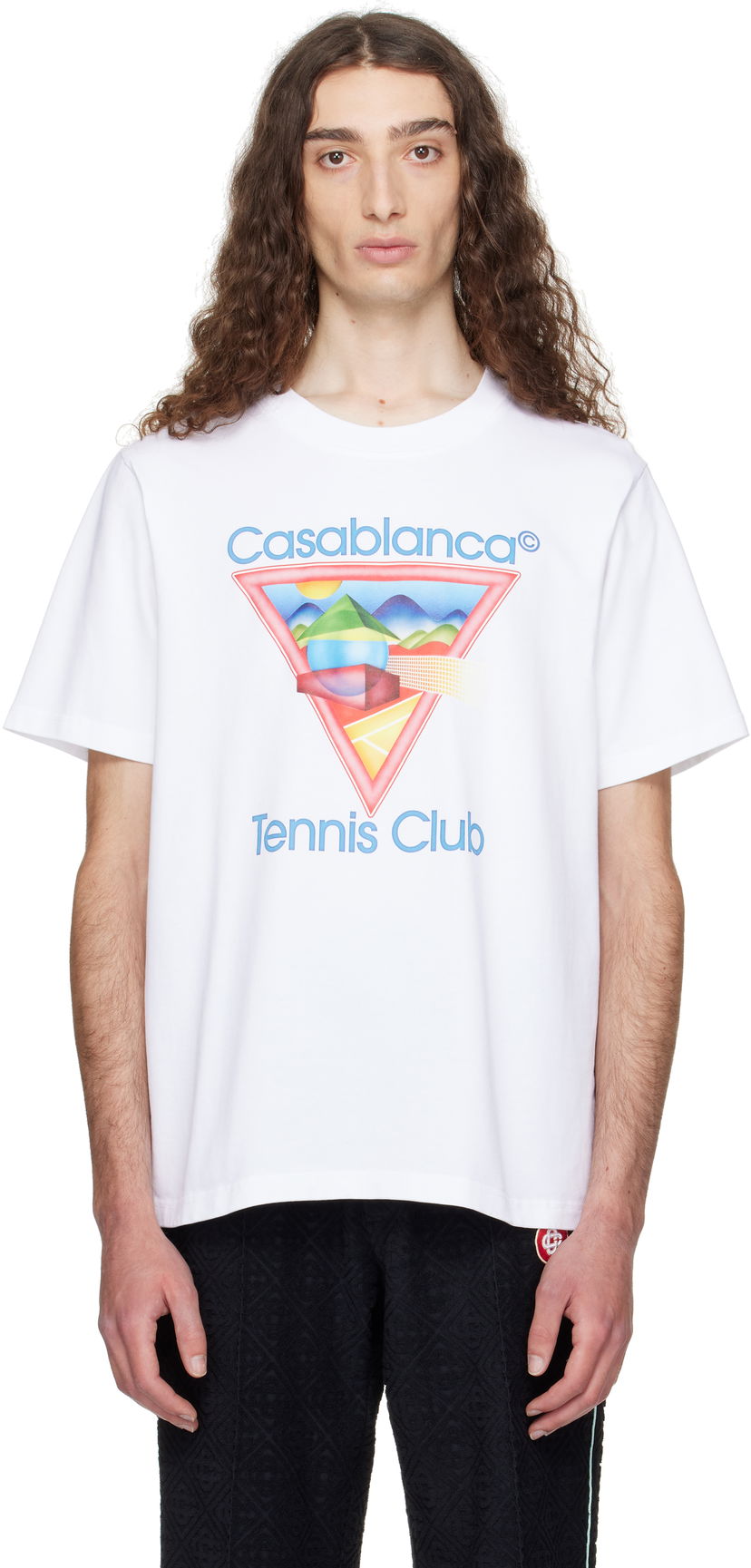 T-paita Casablanca Casablanca 'Tennis Club' Icon T-Shirt Valkoinen | MPF25-JTS-001-01