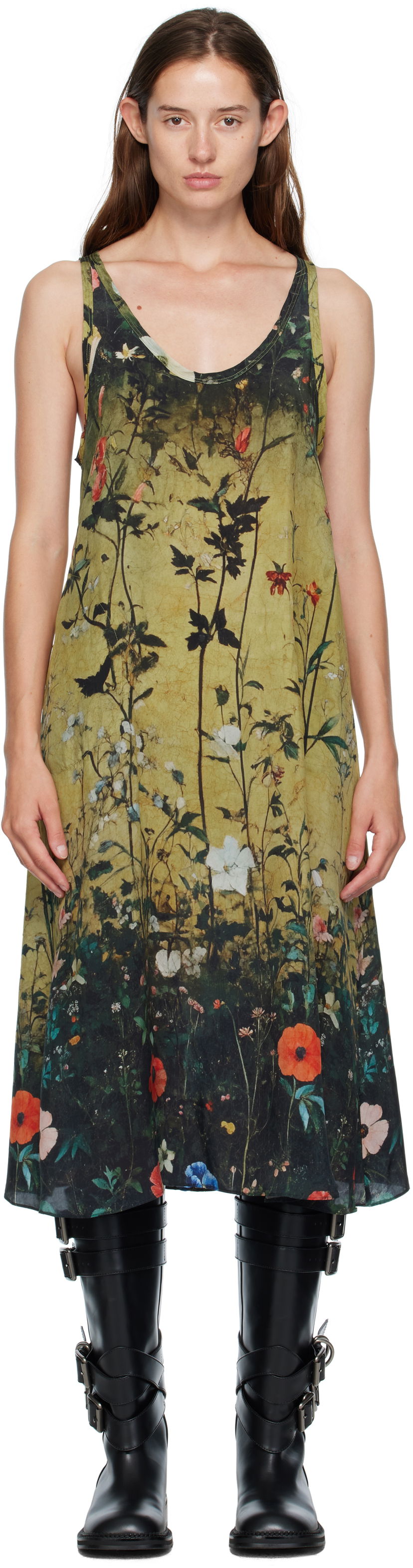 Mekko R13 R13 Floral Print Tank Midi Dress Monivärinen | R13WR296-R587A
