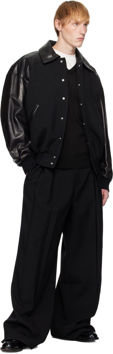 Housut Jil Sander Jil Sander Wool Pleated Trousers Musta | J21KA0265_J40160, 3