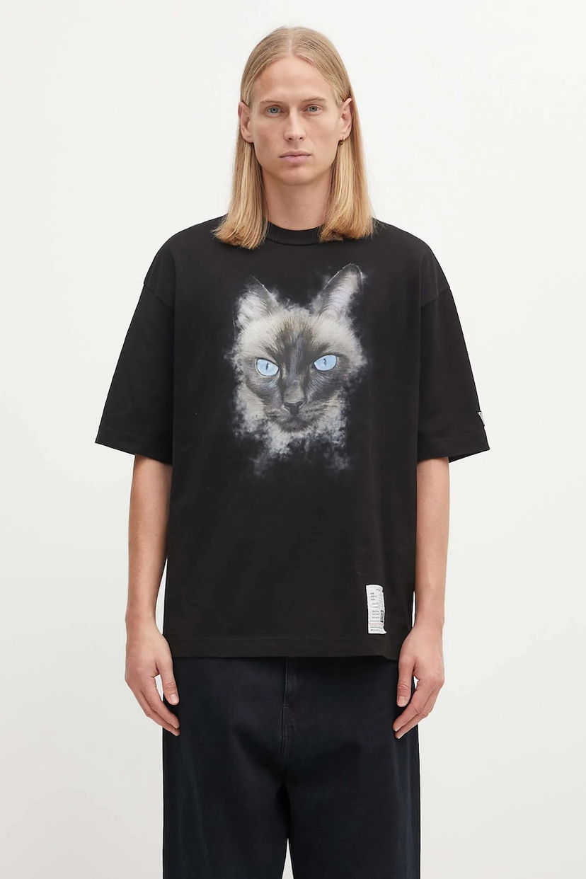 T-paita Maison MIHARA YASUHIRO Maison MIHARA YASUHIRO T-Shirt CAT PRINTED Musta | J15TS762