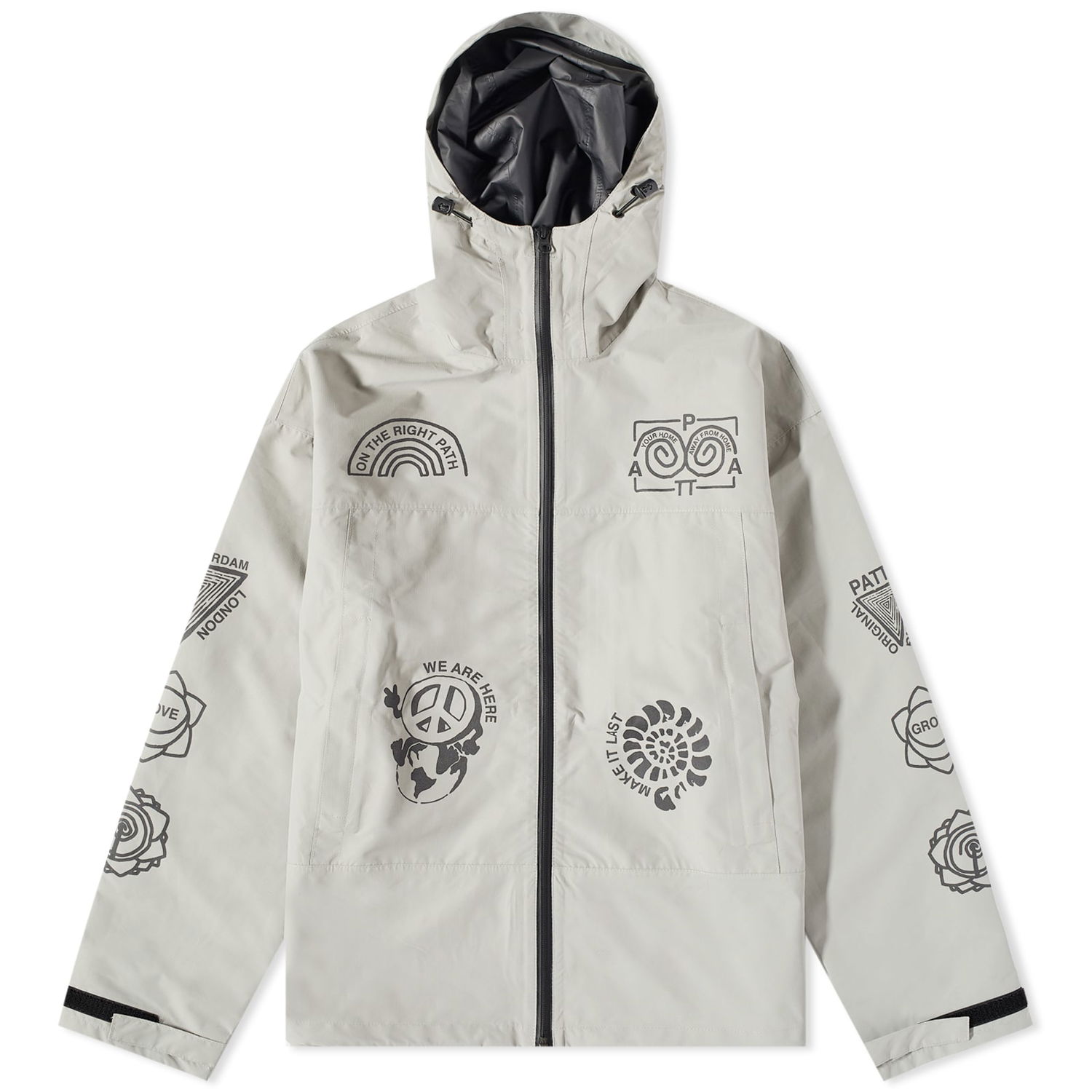 Takki Patta Waterproof Reflective Shell Jacket Flint Grey Harmaa | PSS23SHLLJ1, 0