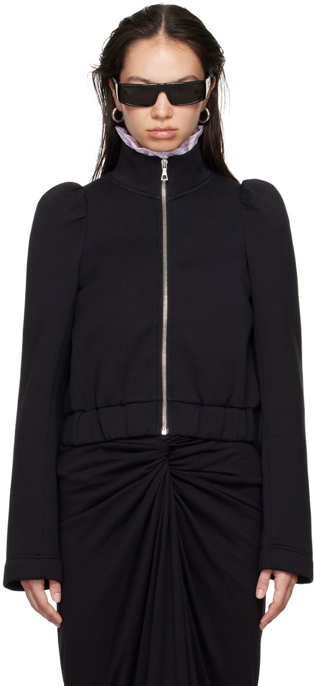 Takki Dries Van Noten Zip Cotton Jacket Musta | 242-011171-9622