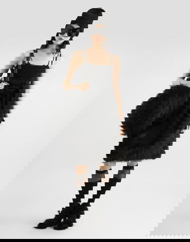 Tankkitoppi Dolce & Gabbana Dolce & Gabbana Wool Blend Tie-Front Tank Top Musta | FXT72TJGME2N0000, 1