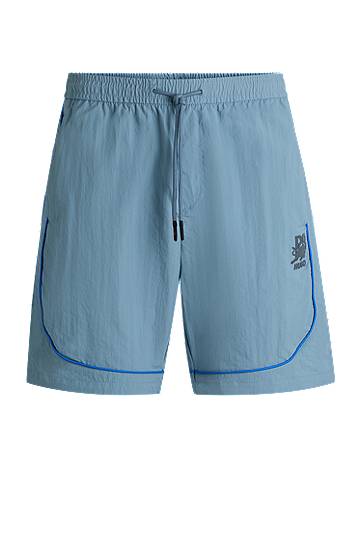 Shortsit BOSS HUGO x RB Drawstring Shorts with Piping Sininen | 50542807, 0