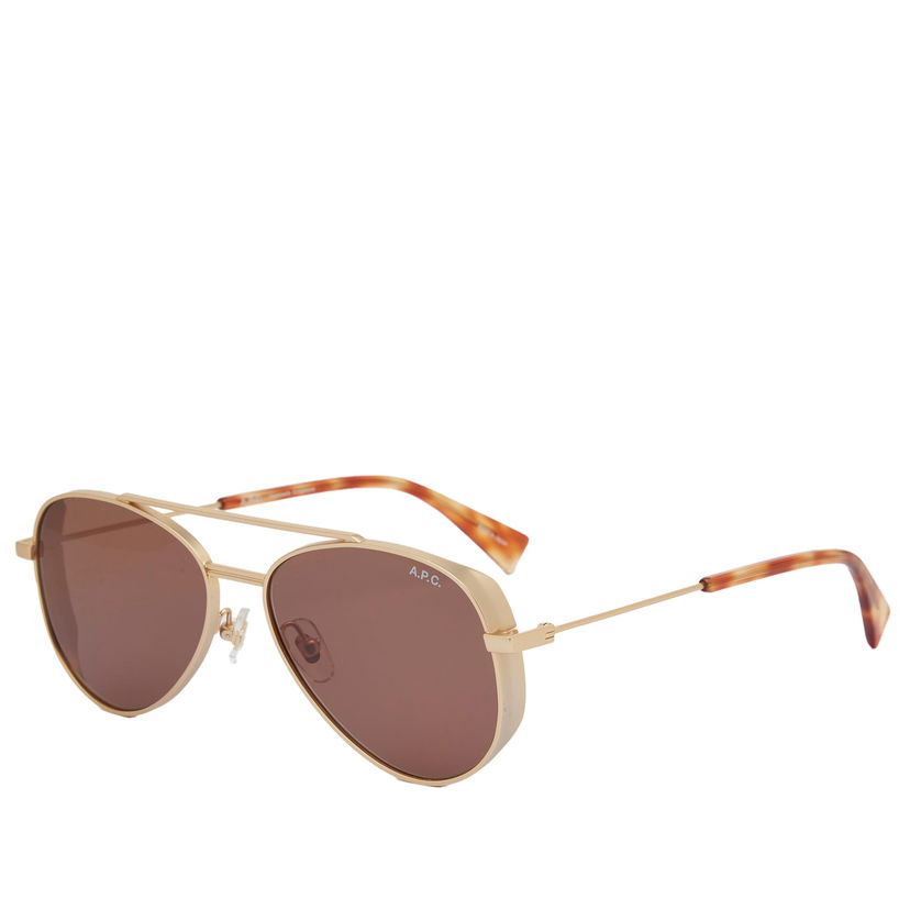 Aurinkolasit A.P.C. A.P.C. Bill Aviator Sunglasses Ruskea | MEAEJ-M75013-RAA