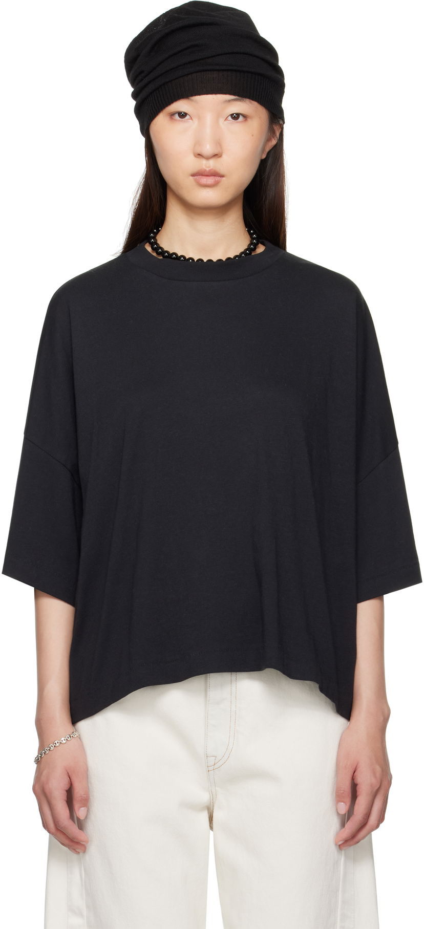 T-paita Fear of God Fear of God ESSENTIALS Boxy T-Shirt Musta | 125SP255890FW
