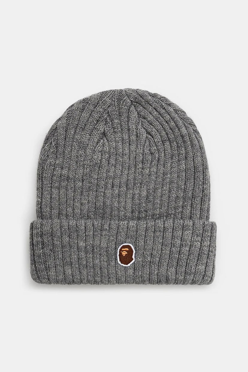 Pipo BAPE A Bathing Ape One Point Beanie Harmaa | 1K80281003