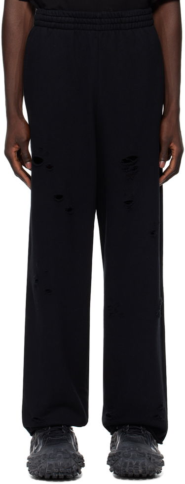 Verryttelyhousut We11done We11done Distressed Sweatpants Musta | WD-TA1-24-812-U-BK, 0