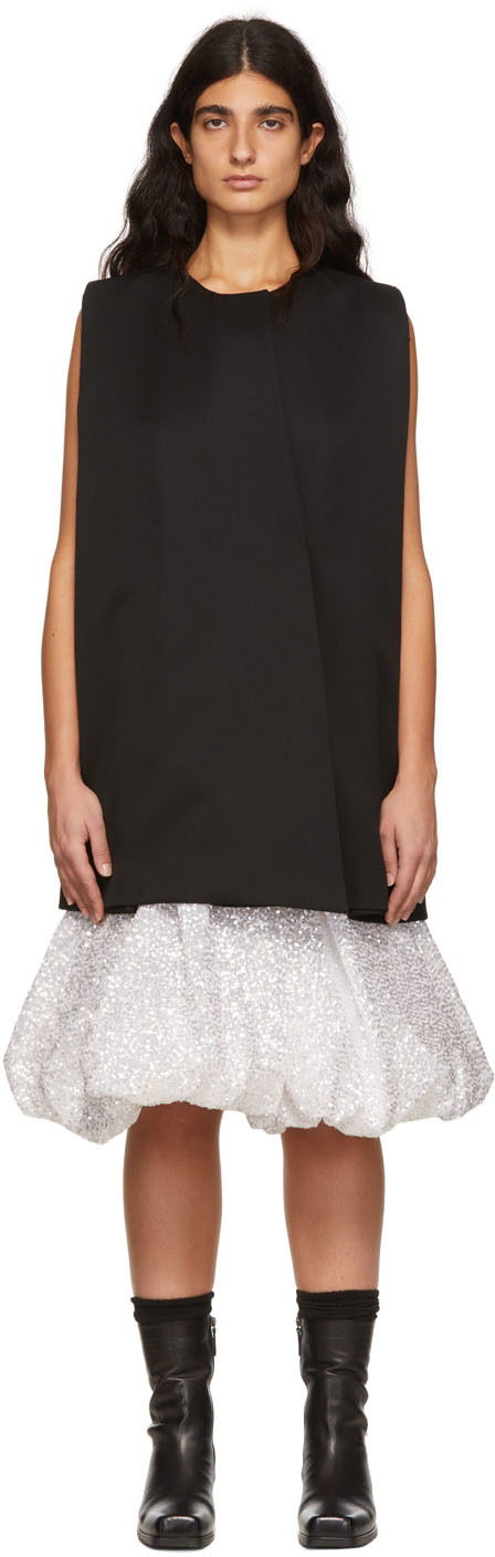 Mekko We11done Wool Sleeveless Mini Dress Musta | WD-OP1-22-102-W-BK
