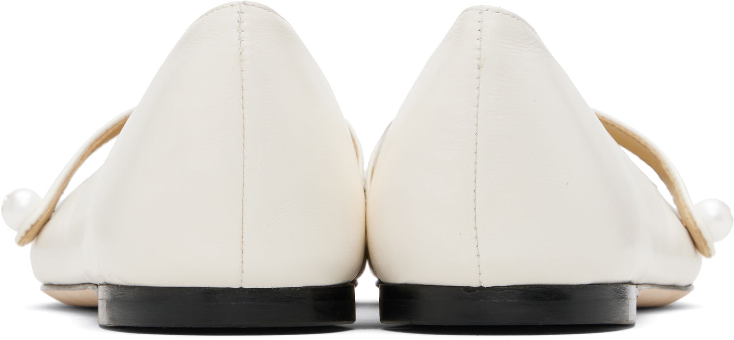 Tennarit ja kengät Jimmy Choo Jimmy Choo Elisa Ballerina Flats Valkoinen | ELISA FLAT, 1