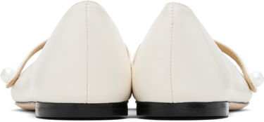 Tennarit ja kengät Jimmy Choo Jimmy Choo Elisa Ballerina Flats Valkoinen | ELISA FLAT, 1