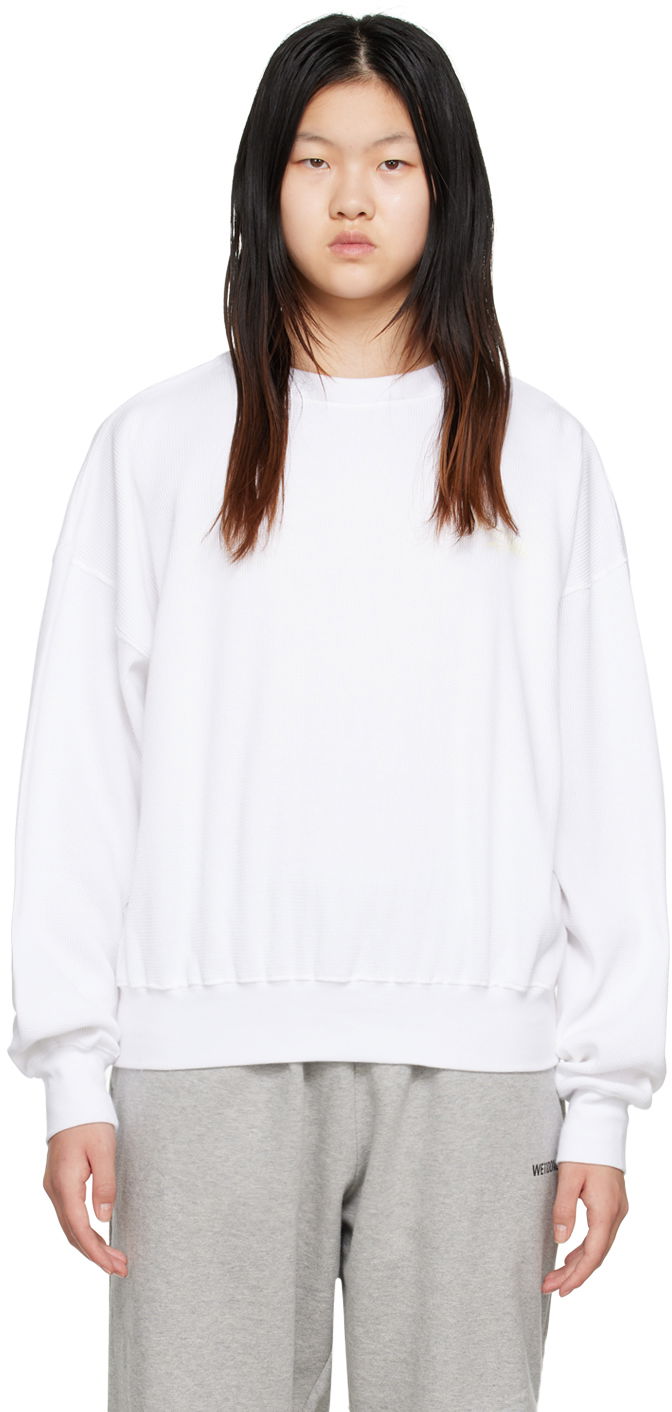 Villapaita We11done Crewneck Sweatshirt Valkoinen | WD-TS3-22-798-U-WH