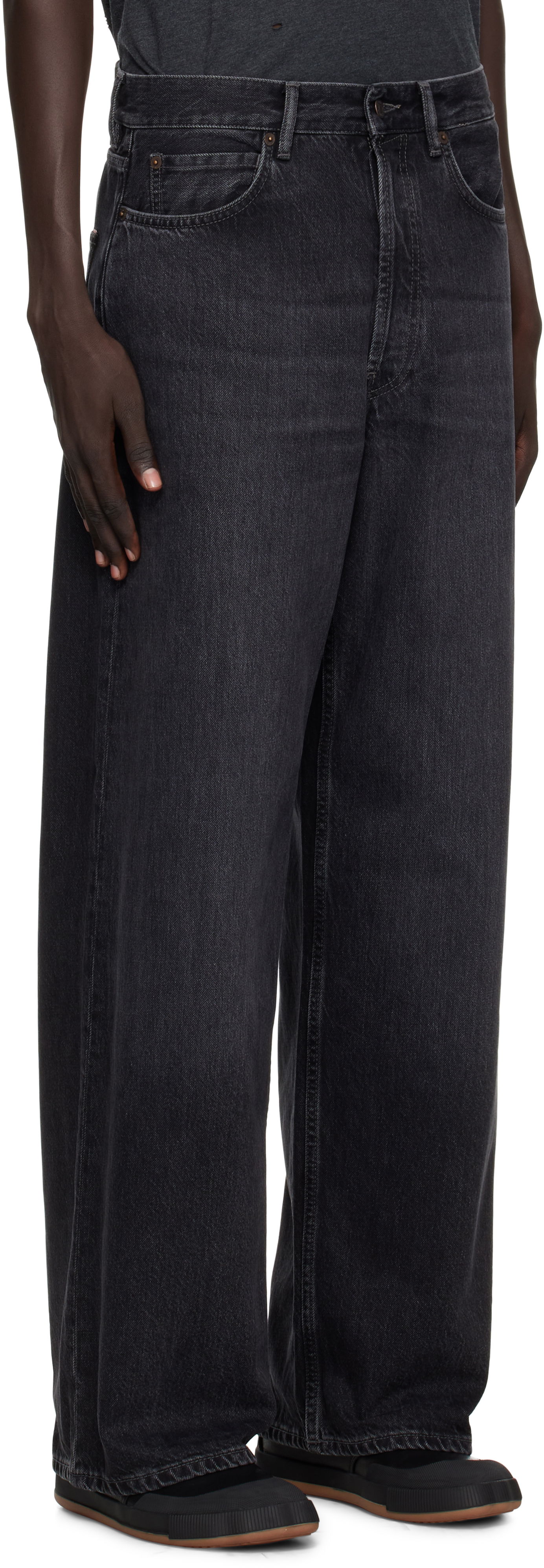Jeans Acne Studios Acne Studios Faded Loose-Fit Jeans Musta | C00090-, 1