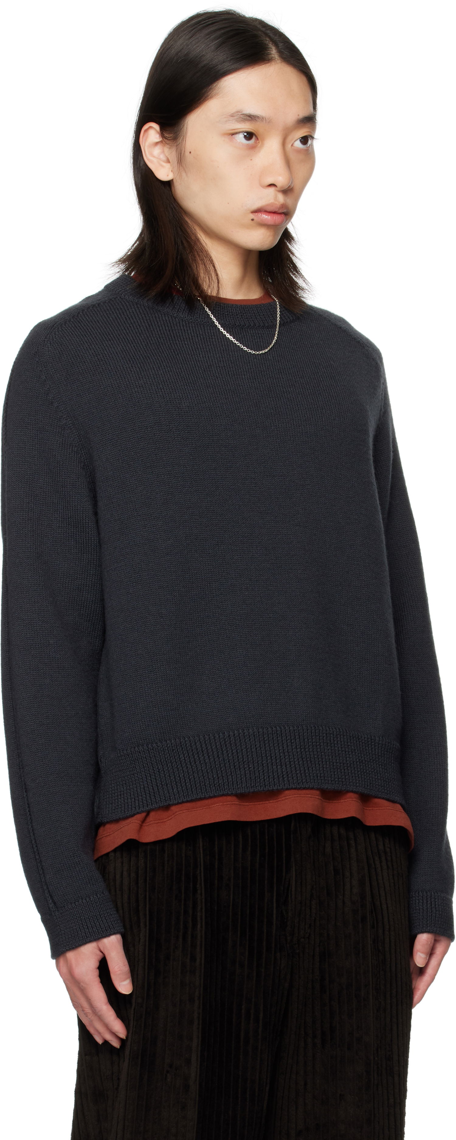 Villapaita OUR LEGACY OUR LEGACY True Roundneck Sweater Tummansininen | M4253TO, 1