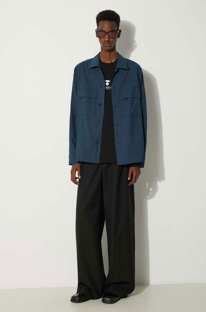 Takki Paul Smith Paul Smith Wool Overshirt Sininen | M1R.703Y.M02212