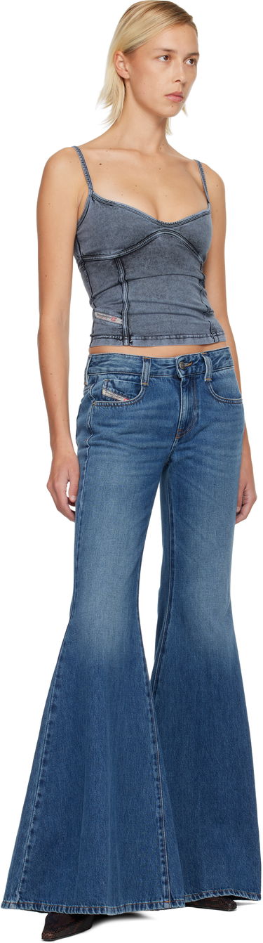 Crop top Diesel Distressed Denim T-Ony Camisole Top Sininen | A18361 0KIBY, 3