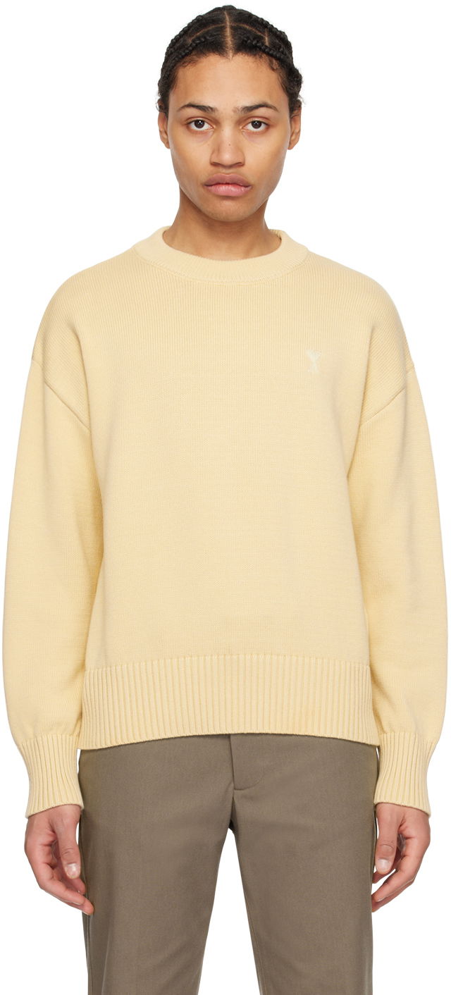 Villapaita AMI Paris de Cœur Sweater Beige | UKS028.016