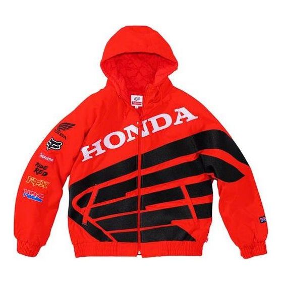 Tuulitakki Supreme Racing Puffy Zip Up Jacket Punainen | SUP-FW19-596