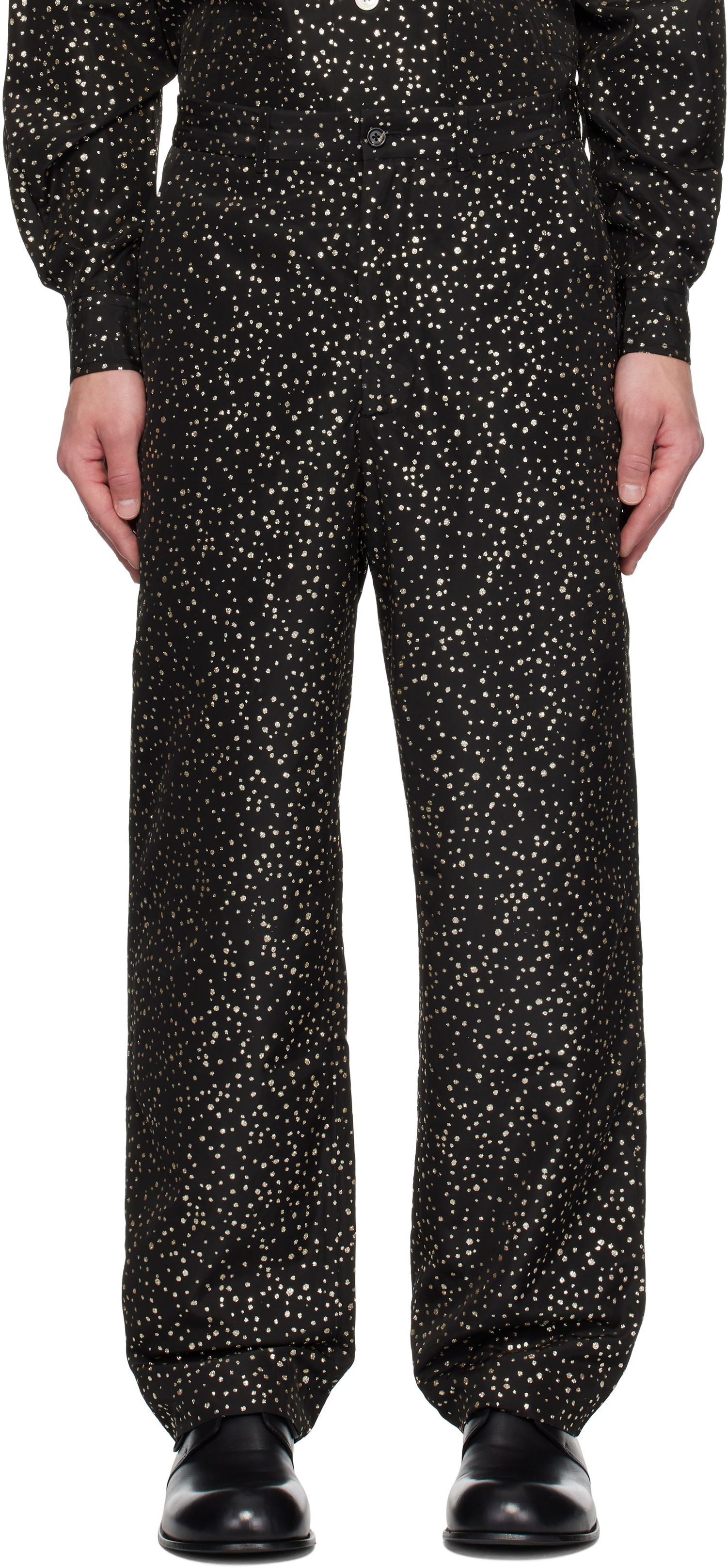 Housut Bode Glitter Trousers Musta | MRF24BT067, 0