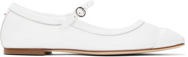 Vaatteet Aeyde Aeyde Uma Mesh Toe-Cap Ballerina Flats Valkoinen | A11-FL-RKLS08FL181-SS25-1020-007, 0