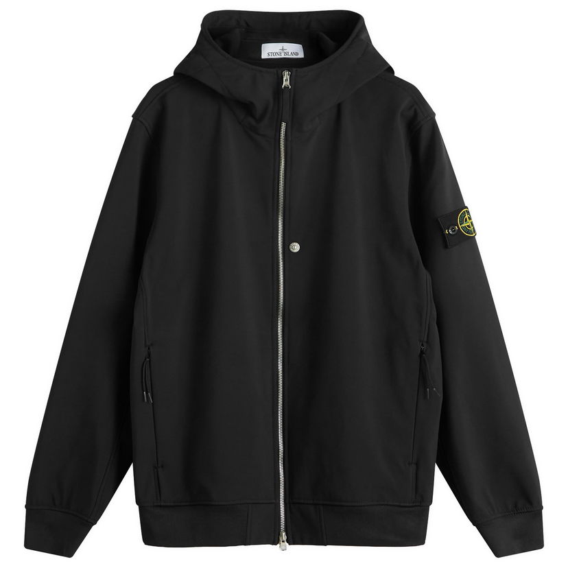 Takki Stone Island Soft Shell-R Hooded Jacket Musta | K2S15Q100004-V0029