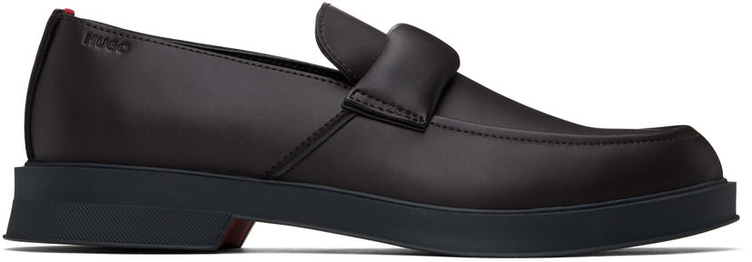 Kengänhoito BOSS Hugo Embossed-Logo Loafers Ruskea | 50536253