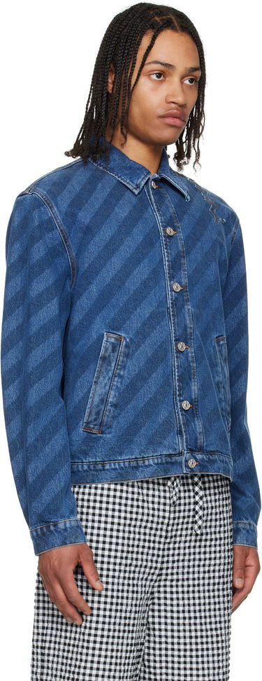 Takki Marni Marni Striped Denim Jacket Sininen | JUJU0050S0 USCX36, 1