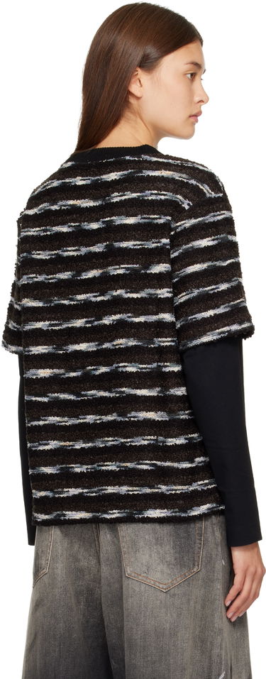 Villapaita Andersson Bell Textured Striped Short-Sleeve Layered Sweater Monivärinen | atb1373u, 2