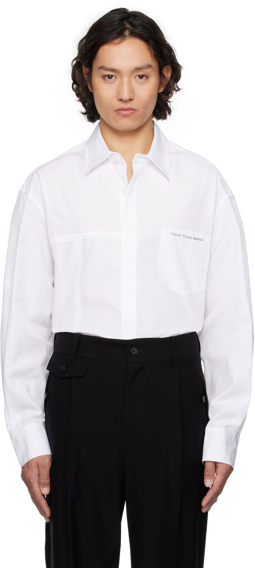 Paita Feng Chen Wang Feng Chen Wang Paneled Shirt Valkoinen | FUS19SR21