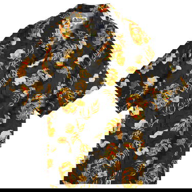 Paita BAPE A Bathing Ape Vacation Pattern Open Collar Shirt Musta | 001SRL301308M-BLK, 1