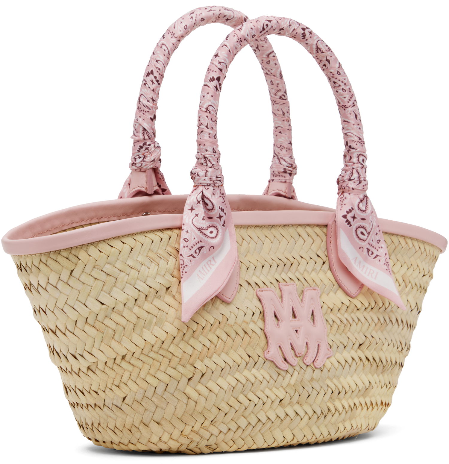 Käsilaukku AMIRI AMIRI MA Raffia Micro Tote Vaaleanpunainen | AWBGTO1002, 1