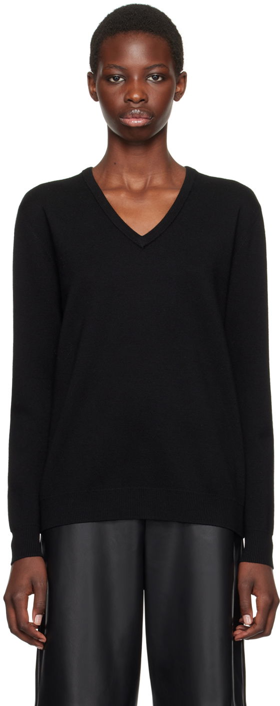 Villapaita Max Mara V-Neck Sweater Musta | 2421366122600 MM12120