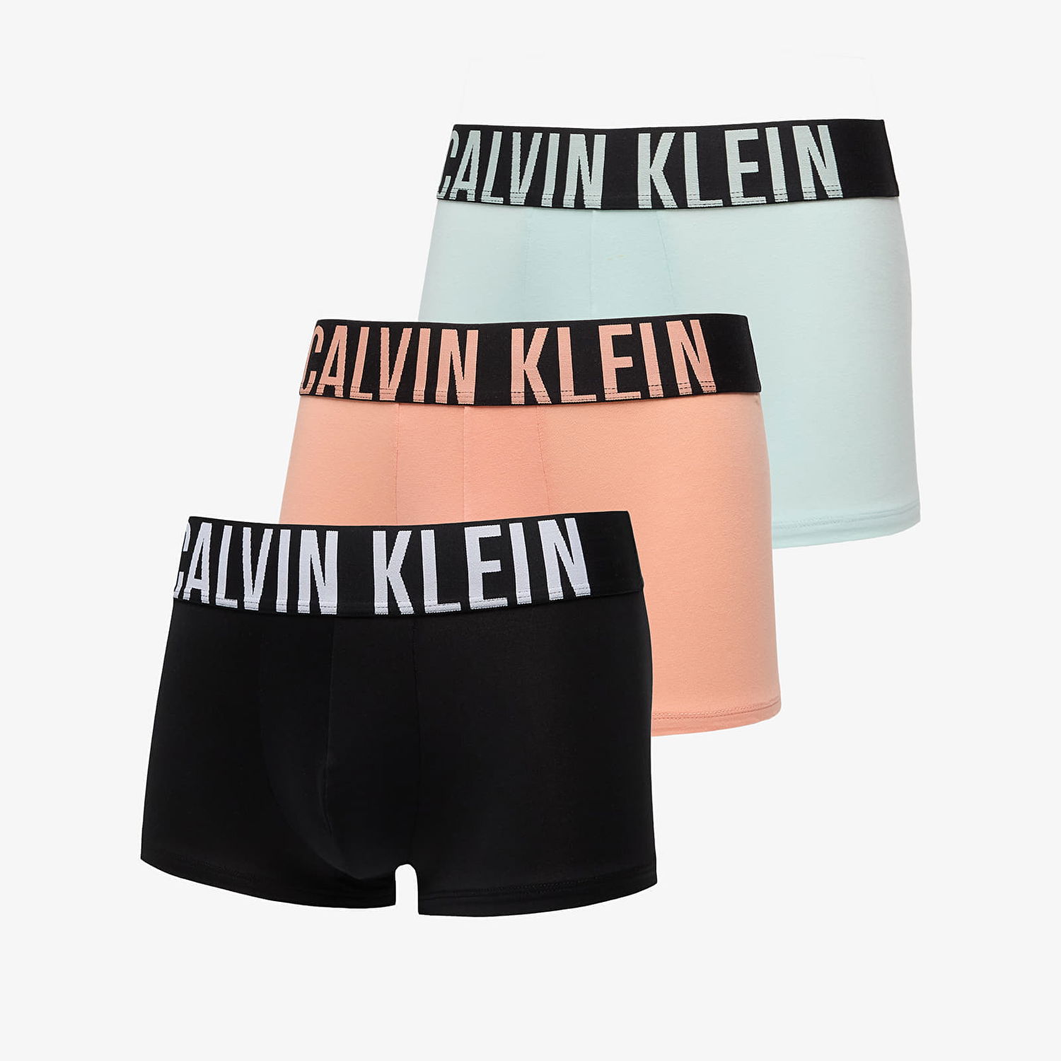 Nyrkkeilijät CALVIN KLEIN Intense Power Cotton Stretch Trunk 3-Pack Papaya Punch/ Black/ Moonlight Jade Monivärinen | 000NB3608A VVM, 0