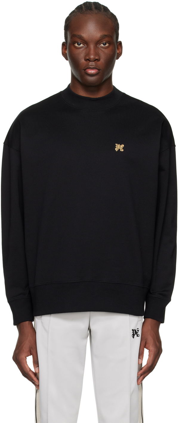 Huppari Palm Angels Plaque Sweatshirt Musta | PMBA074R24FLE0111076