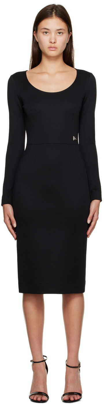 Mekko Dolce & Gabbana Black Milano Midi Dress Musta | F6ARMT FUGPN