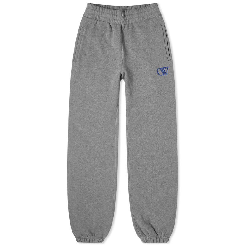 Verryttelyhousut Off-White Flock Cuff Sweatpant Harmaa | OWCH006S24FLE0010846