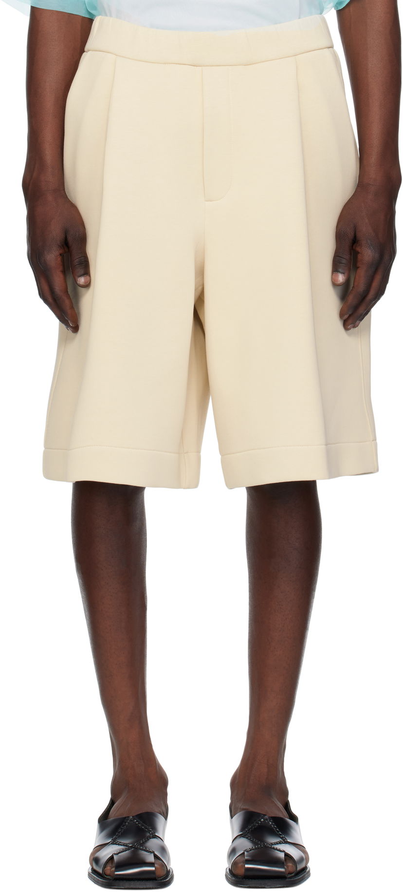 Shortsit Dries Van Noten Dries Van Noten Neoprene Shorts Beige | 251-021139-1622
