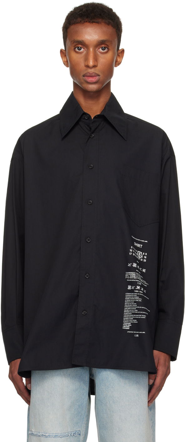 Paita Maison Margiela Poplin Shirt Musta | SH0DT0014 M35152