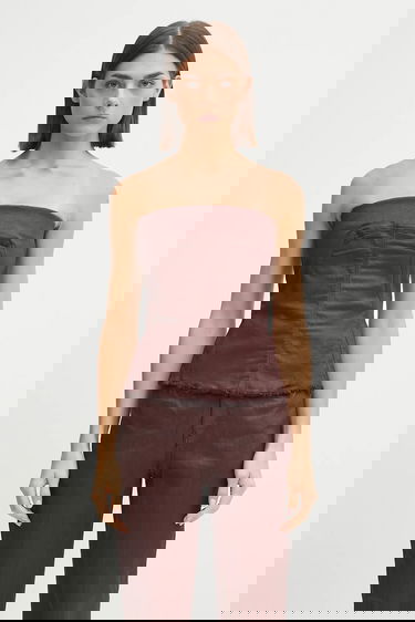 Tankkitoppi Rick Owens Rick Owens DRKSHDW Bustier Top Ruskea | DS02E7129.SDSW, 0