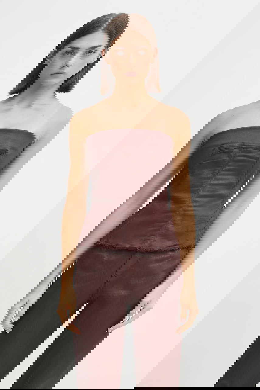 Tankkitoppi Rick Owens Rick Owens DRKSHDW Bustier Top Ruskea | DS02E7129.SDSW, 0