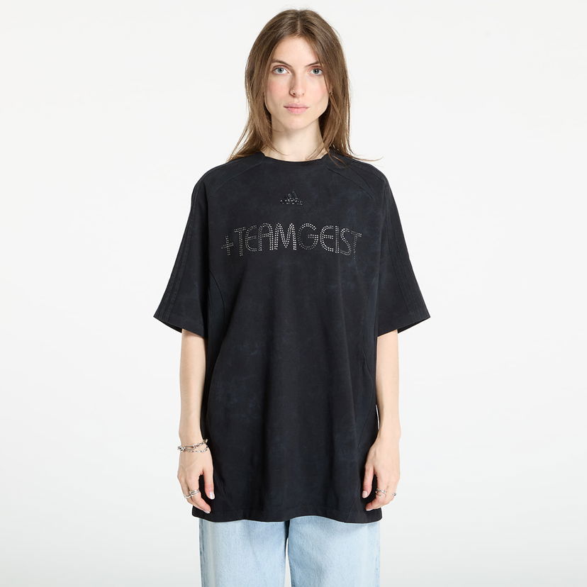 T-paita adidas Originals Adilenium Season 4 Teamgeist Washed Rhinestone T-Shirt Musta | KF3113