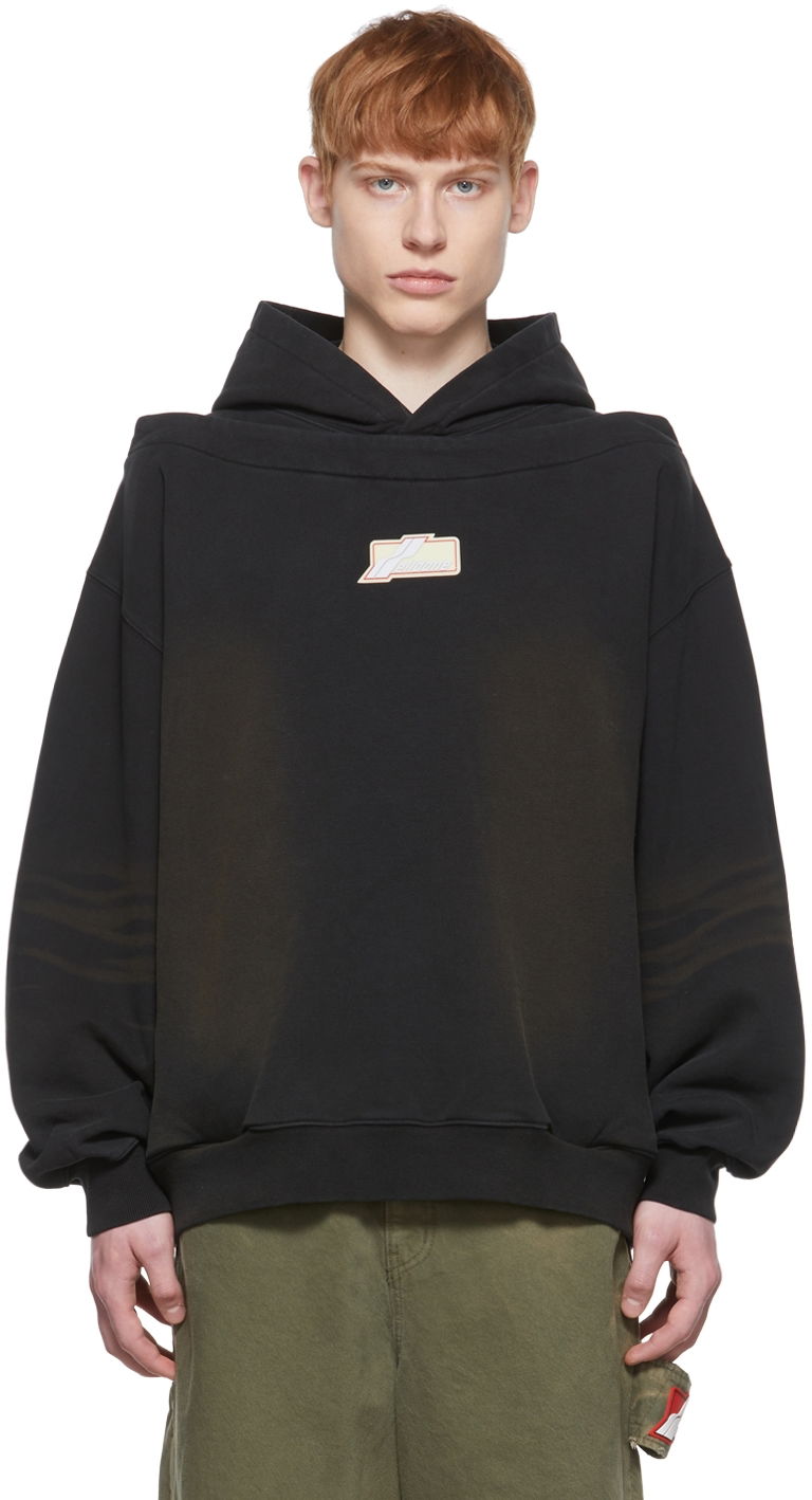 Huppari We11done We11done Cotton Hoodie Musta | WD-TH1-22-509-U-BK
