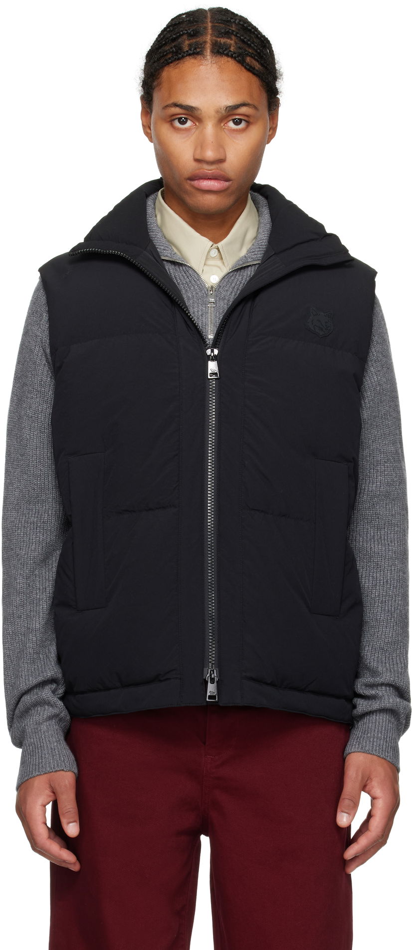 Liivi MAISON KITSUNÉ Sleeveless Down Puffer Vest Musta | NM02202WQ4032