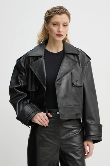 Trenssitakki STAND STUDIO Stand Studio Bloom Cropped Leather Jacket Musta | 66387.7010, 3