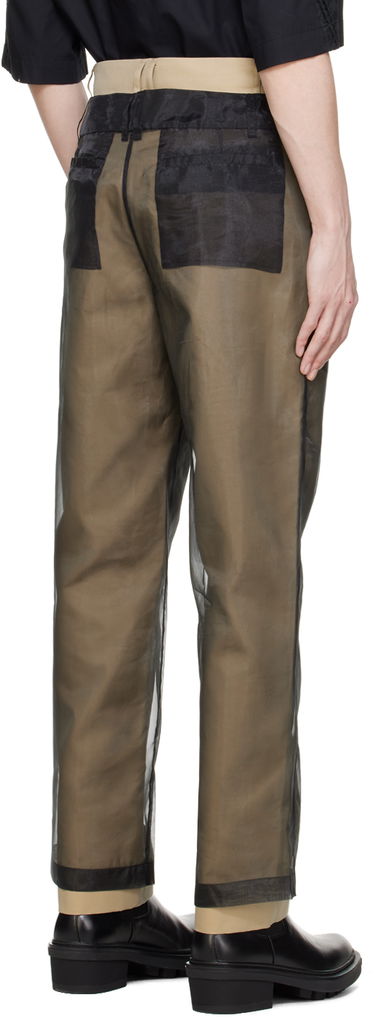 Housut Feng Chen Wang Feng Chen Wang Layered Trousers Ruskea | FUS17TR08, 2